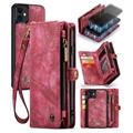 Custodia a portafoglio multifunzionale per iPhone 11 Caseme 2-in-1 - rossa