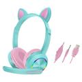 Cat Ears AKZ-020 Cuffie cablate over-ear per bambini / Cuffie da gioco con microfono - Baby Blu