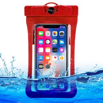 Modello a scacchiera Custodia impermeabile universale IPX8 - 6.8" - Rosso
