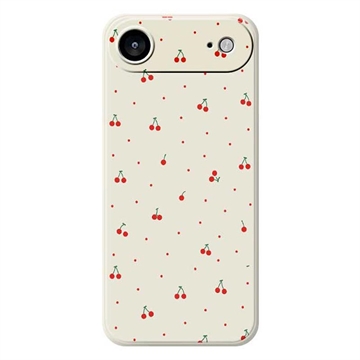Custodia in TPU con motivo ciliegia per iPhone 17 Air - Beige