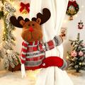 Fermacurtaina decorativo in peluche con motivo natalizio
