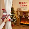 Fermacurtaina decorativo in peluche a forma di personaggio dei cartoni animati natalizi – Babbo Natale