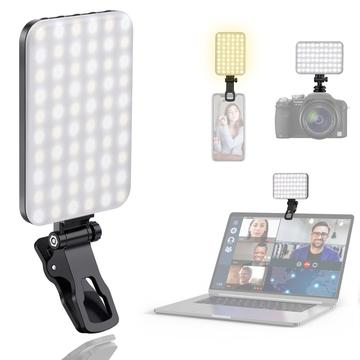 Luce selfie LED a clip per cellulari e computer portatili, ad es. iPhone, MacBook