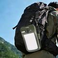 Lampada da campeggio solare a clip con 3 modalità di luminosità - Verde