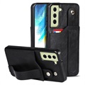 Pierre Cardin Leather Coated iPhone XR TPU Case with Kickstand - Black