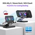 Docking station con raffreddamento e hub USB per Asus ROG Ally X, Steam Deck, Nintendo Switch - Nero opaco