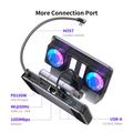 Docking station con raffreddamento e hub USB per Asus ROG Ally X, Steam Deck, Nintendo Switch - Nero opaco