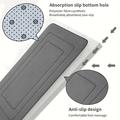 Set di tappetini da bagno in pile Coral – A forma di U, assorbenti, antiscivolo – 3 pezzi – Grigio
