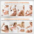 Massaggiatore senza fili 4 in 1 Bio-Pulse per terapia termica e luminosa - Bianco