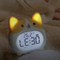 Sveglia a LED a forma di cane Corgi con luce notturna