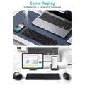 Coteci 64017 Tastiera Bluetooth pieghevole per Android, iOS, Windows - QWERTY - Nera