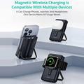 Coteci iH-074 Powerbank magnetico da 10000mAh con cavi USB-C e Lightning - 22.5W - Blu scuro