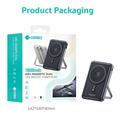 Coteci iH-074 Powerbank magnetico da 10000mAh con cavi USB-C e Lightning - 22.5W - Blu scuro