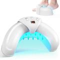 Mini lampada UV per unghie pieghevole a mezzaluna con display LCD - Bianco