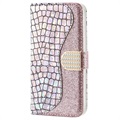 Custodia a Portafoglio Croco Bling per iPhone 11 - Color Argento