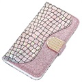 Custodia a Portafoglio Croco Bling per iPhone 11 - Color Argento