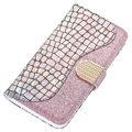 Custodia a Portafoglio Croco Bling per iPhone X / iPhone XS