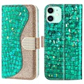 Custodia a Portafoglio Croco Bling per Samsung Galaxy A50 - Color Oro