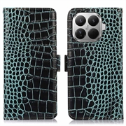 Custodia in Pelle a Portafoglio Serie Crocodile con RFID per Xiaomi 17T Pro