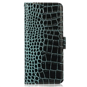 Custodia in Pelle a Portafoglio Serie Crocodile con RFID per Xiaomi 17T Pro