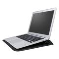 Custodia per laptop in pelle di coccodrillo con supporto - 11-12" - Nera