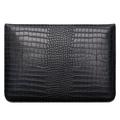 Custodia per laptop in pelle di coccodrillo con supporto - 13.3" - Nero