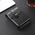 Marsupio con texture a pelle di coccodrillo per telefoni pieghevoli - Clip girevole da cintura - Nero