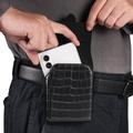 Marsupio con texture a pelle di coccodrillo per telefoni pieghevoli - Clip girevole da cintura - Nero