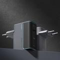 Caricatore da muro Cuktech 100W a 3 porte GaN con cavo USB-C - Grigio