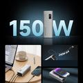 Cuktech P+Series No. 15 Power Bank 20000mAh - 150W, 2xUSB-C + USB-A - Grigio