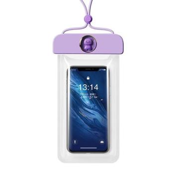 Custodia impermeabile per smartphone con orsetto carino - 7.2" - Viola chiaro