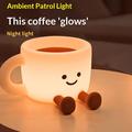 Simpatica lampada da notte a forma di tazza da caffè con supporto per telefono - Bianca