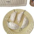 Simpatico peluche antistress a forma di gnocchetto con portachiavi - Bianco