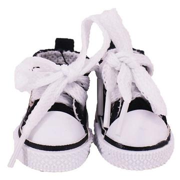 Mini scarpe da ginnastica stringate per Labubu 17cm - Nero