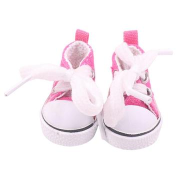 Mini scarpe da ginnastica allacciate per Labubu 17cm - Rosa caldo