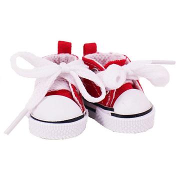 Mini scarpe da ginnastica stringate per Labubu 17cm - Rosso