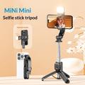Bastone selfie Bluetooth Cyke Q21S con luce di riempimento, treppiede - Nero