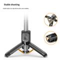 Bastone selfie Bluetooth Cyke Q21S con luce di riempimento, treppiede - Nero
