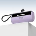 Cyke X3 Lightning Power Bank con cavi USB-C e USB-A - 5000mAh - Viola