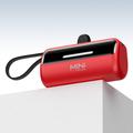 Cyke X3 Lightning Power Bank con cavi USB-C, USB-A - 5000mAh - Rosso