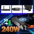 Cavo USB-C D-POWER 9204 da 240W con supporto pieghevole a 360° per smartphone - 1.5m