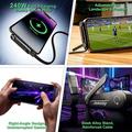 Cavo USB-C D-POWER 9204 da 240W con supporto pieghevole a 360° per smartphone - 1.5m