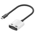 D0249 Adattatore USB-C 2 in 1 per occhiali AR e console di gioco - Nero / Bianco