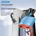 D0249 Adattatore USB-C 2 in 1 per occhiali AR e console di gioco - Rosso / Blu
