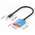 D0249 Adattatore USB-C 2 in 1 per occhiali AR e console di gioco - Rosso / Blu