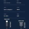 Cavo di ricarica intrecciato in nylon da USB-C a MagSafe 3 PD per MacBook Pro 16" - 140W, 2m - Blu notte