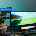 Barra luminosa LED RGB Smart D04 con telecomando - 2 pezzi - Nero