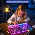 Tavola da disegno illuminata a LED D17 - 350x245mm - 14 modalità di illuminazione - Blu