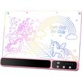 Tavola da disegno illuminata a LED D17 - 350x245mm - 14 modalità di illuminazione - Rosa