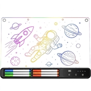 Tavola da disegno illuminata a LED D17 - 350x245mm - 14 modalità di illuminazione - Nera